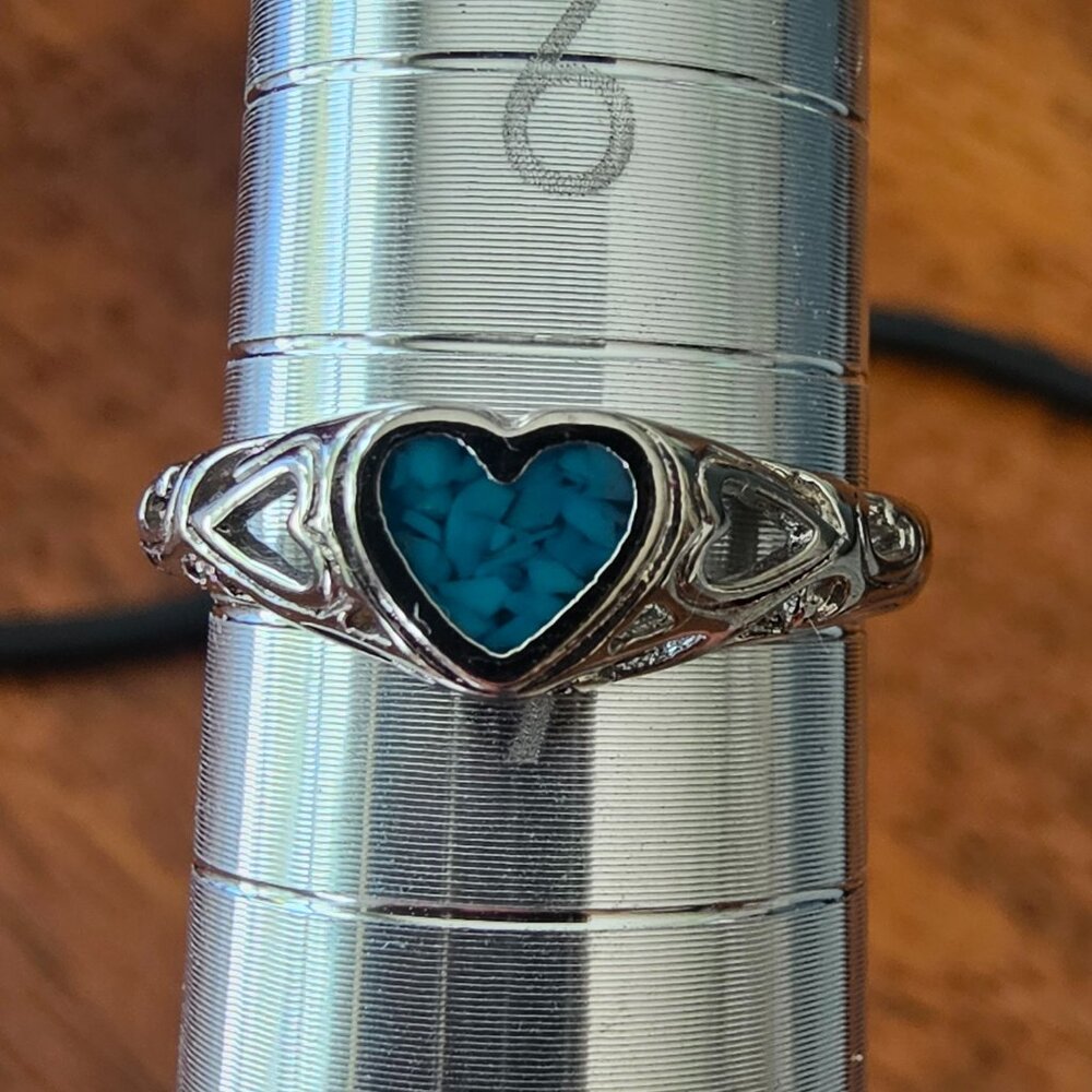 Wheeler Vintage Designer Turquoise Chip Ring